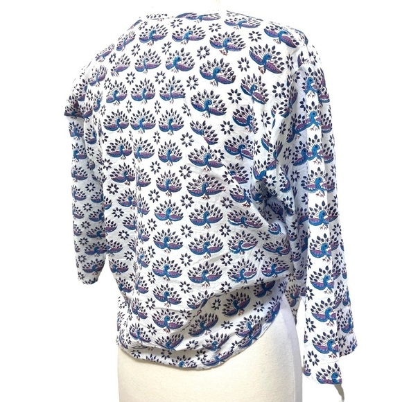 Shade Amour Wrap Top Blue Peacock 100% Cotton Made in India 4 ways to wear NWT - Picture 6 of 12